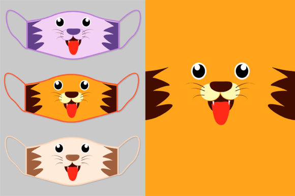 Download Lion Face Cute Mask Print Template - Print template Collection