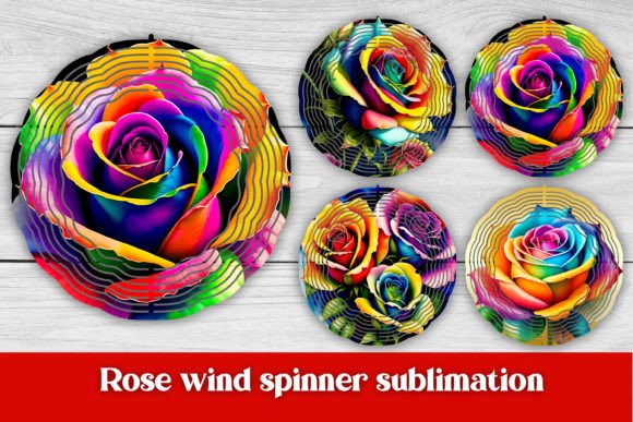 Download Flower Rose Wind Spinner Sublimation - Premium Bundle