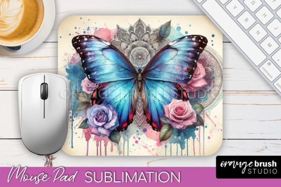 Download Butterfly Mouse Pad Sublimation Design - Mouse pad sublimation Collection