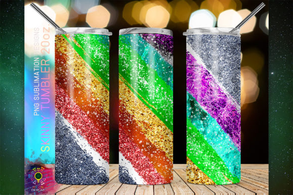 Download Rainbow Glitter Sublimation Tumbler 20oz - Sublimation tumbler Collection