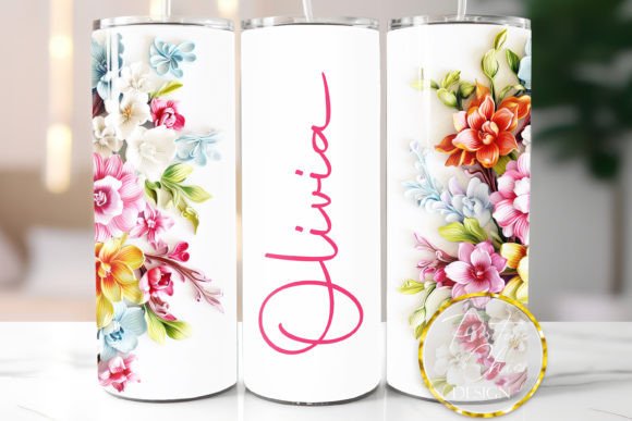 Download 3D Flowers Sublimation Tumbler Wrap PNG - Sublimation tumbler Collection