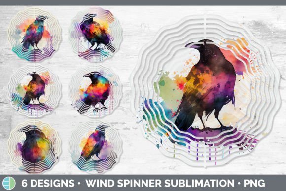 Download Rainbow Crow Wind Spinner | Sublimation - Premium Resources